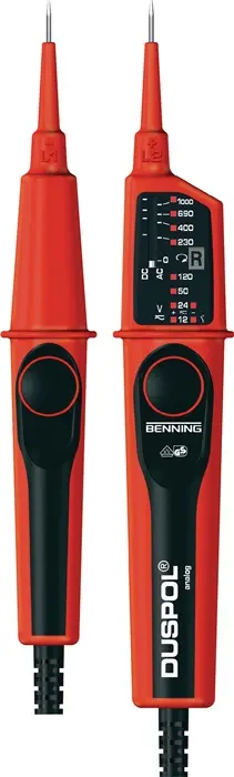 Produktfoto 1 von Spannungsprüfer DUSPOL® analog 12-1000 V AC/DC zweipolig BENNING