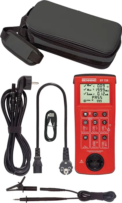 Produktfoto 1 von Gerätetester ST 725 Batterie-/Netzbetrieb L270xB115xH55mm BENNING