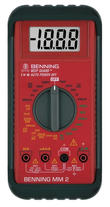 Produktfoto 1 von Multimeter MM 2 0,1 mV – 600V AC/DC RMS BENNING
