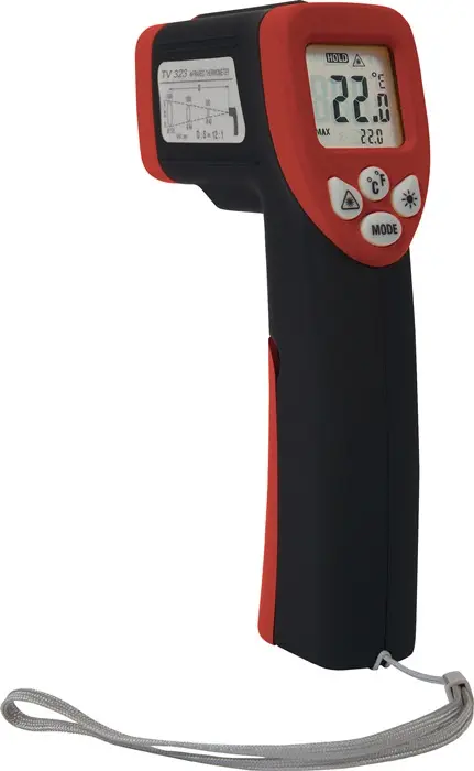 Produktfoto 1 von Infrarotthermometer TV 323 -50 b.550GradC ±3GradC 2xTyp AAA TESTBOY