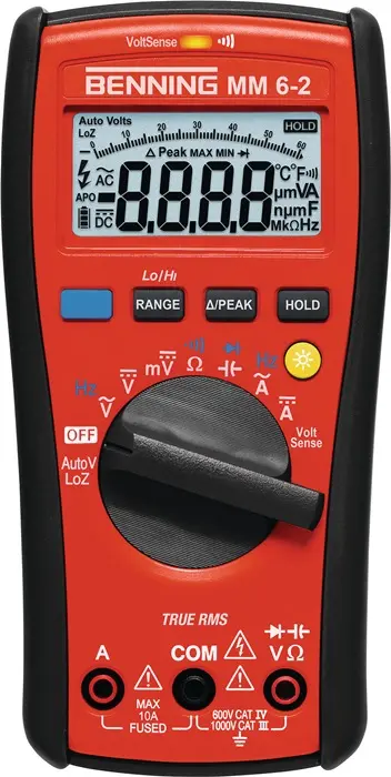 Produktfoto 1 von Multimeter MM 6-2 0,000 V -1000 V AC/DC TRUE RMS BENNING