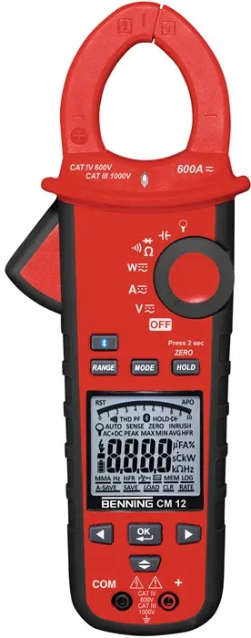 Produktfoto 1 von Stromzangenmultimeter CM 12 10 mA-600 A AC/DC CAT IV 600 V BENNING