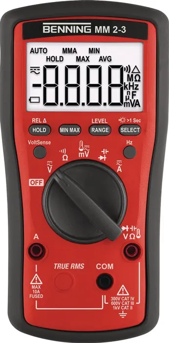 Produktfoto 1 von Multimeter MM 2-3 0,01 mV – 600V AC/DC TRUE RMS BENNING