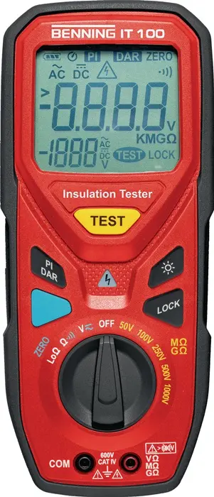 Produktfoto 1 von Isolations-/Widerstandsmessgerät IT 100 600 V 300 kΩ-20 GΩ BENNING