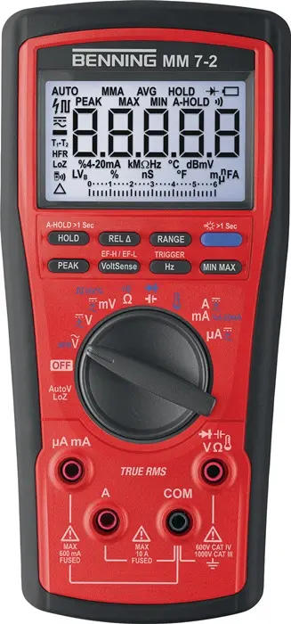 Produktfoto 1 von Multimeter MM 7-2 1000 V TRUE RMS BENNING