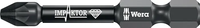 Produktfoto 1 von Bit 855/4 IMP DC PZD2 L.50mm 1/4 Zoll E6,3 Impaktor,DC Box m.5 Bits WERA