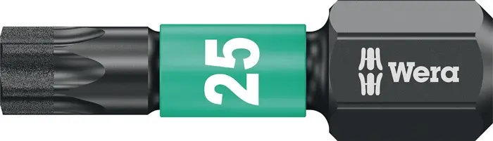 Produktfoto 1 von Bit 867/1 IMP DC T25 L.25mm 1/4 Zoll C6,3 Impaktor,DC Box m.10 Bits WERA