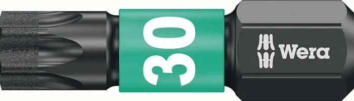 Produktfoto 1 von Bit 867/1 IMP DC T30 L.25mm 1/4 Zoll C6,3 Impaktor,DC Box m.10 Bits WERA