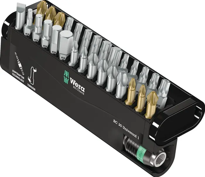 Produktfoto 1 von Bitsortiment Bit-Check 30 Univ.1 30-tlg.Schlitz/PH/PZD/TX-BO/6Kt.WERA