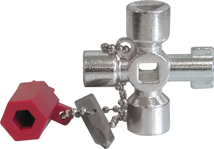 Produktfoto 1 von Schaltschrankschlüssel Mini 9 Funktionen m.Bitadapter SCHUEBO