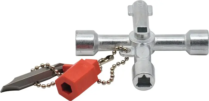 Produktfoto 1 von Schaltschrankschlüssel Univ.10 Funktionen m.Bitadapter SCHUEBO