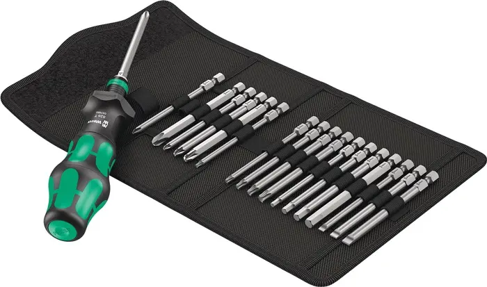 Produktfoto 1 von Bitsortiment KK Turbo 1 19-tlg.Schlitz/PH/PZD/TORX®/6Kt.WERA
