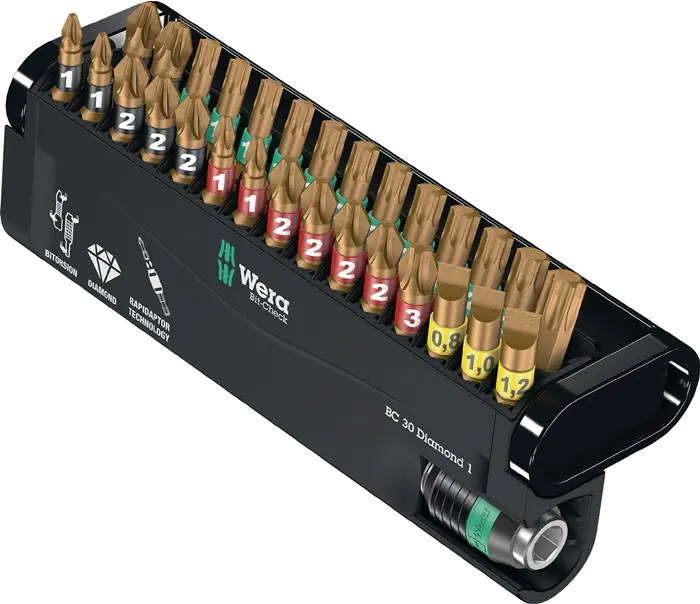 Produktfoto 1 von Bitsortiment Bit-Check Diamond 1 30-tlg.Schlitz/PH/PZD/TX WERA
