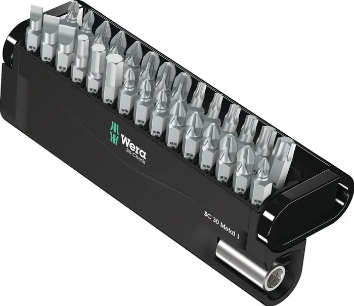Produktfoto 1 von Bitsortiment Bit-Check 30 Metal 1 30-tlg.Schlitz/PH/PZD/TX/6Kt.WERA