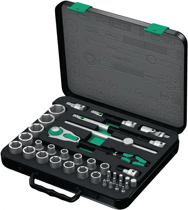 Produktfoto 1 von Steckschlüsselsatz Zyklop Speed 37-tlg.1/2 Zoll SW 10-32mm Z.72 6KT WERA