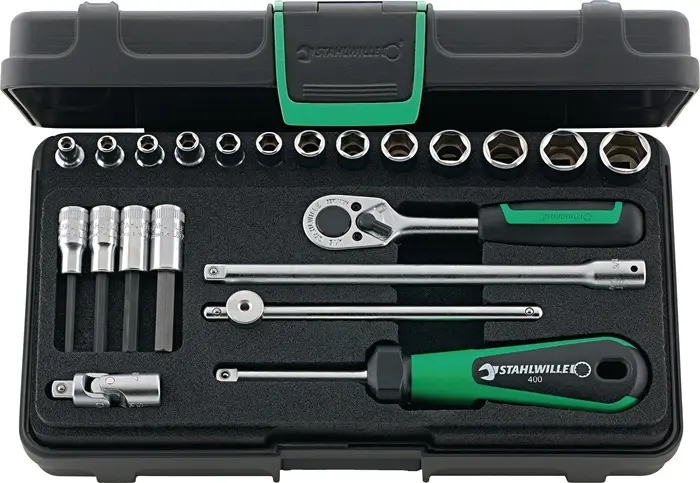 Produktfoto 1 von Steckschlüsselsatz 40/44/17/5 KN 22-tlg.1/4 Zoll SW 3,5-13mm Z.22 6KT STAHLWILLE