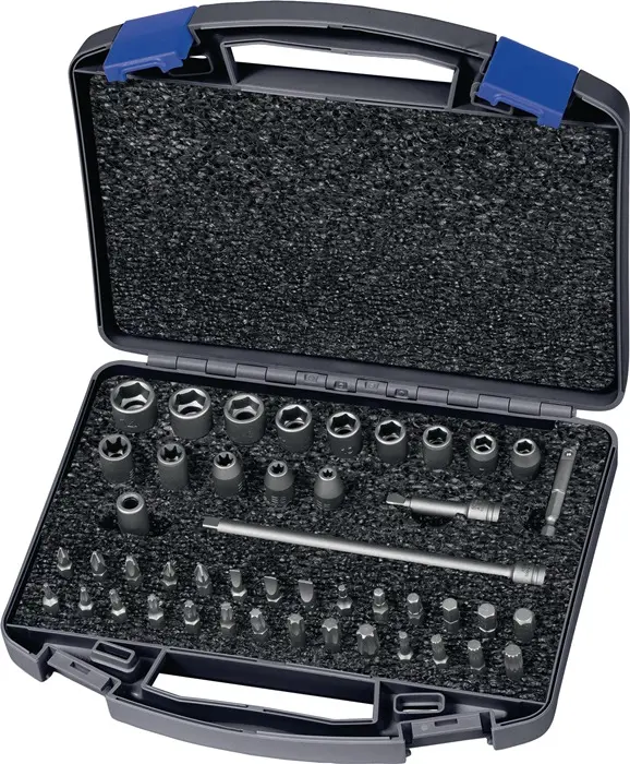 Produktfoto 1 von Kraftstecknusssatz 700 KS 46 OL 46-tlg.1/4 6-KT./E/Schlitz/PH/PZD/i6-KT./T/XZN