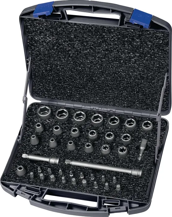 Produktfoto 1 von Kraftsteckschlüsselsatz 710 KS 40 OL 40-tlg.3/8 Zoll 6-kant,i6-kant,T/E/PH/XZN
