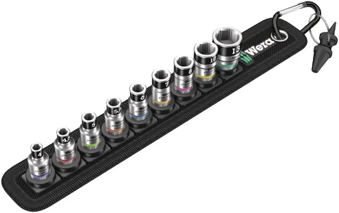 Produktfoto 1 von Steckschlüsselsatz Belt 1 10-tlg.1/4 Zoll 4-13mm f.a6-KT.-Schr.WERA