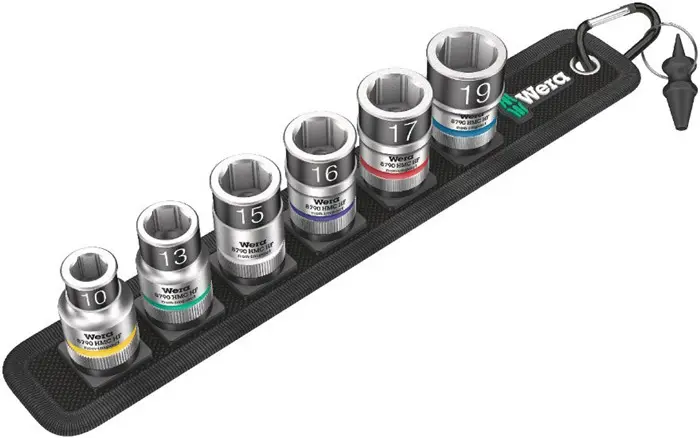 Produktfoto 1 von Steckschlüsselsatz Belt C 1 Zyklop 7-tlg.1/2 Zoll 10-19mm f.a6-KT.-Schr.WERA