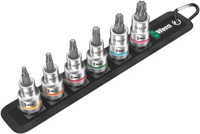 Produktfoto 1 von Steckschlüsselsatz Belt C 3 TORX® HF Zyklop 6-tlg.1/2 Zoll T25-T55 WERA
