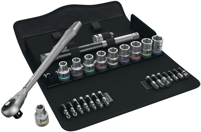 Produktfoto 1 von Steckschlüsselsatz Zyklop Metal 28-tlg.1/2 Zoll SW 10-19mm Z.76 6KT WERA