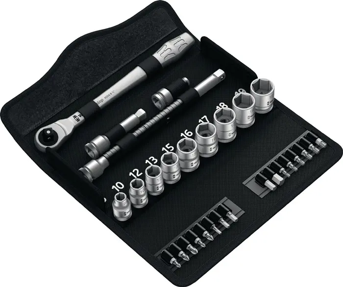 Produktfoto 1 von Steckschlüsselsatz Zyklop Metal 29-tlg.3/8 Zoll SW 8-19mm Z.72 6KT WERA