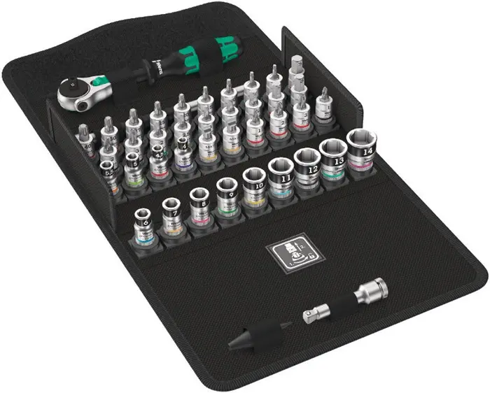 Produktfoto 1 von Steckschlüsselsatz 8100 SA All-in 42-tlg.1/4 Zoll SW 4-14mm Z.72 6KT WERA
