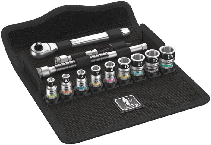 Produktfoto 1 von Steckschlüsselsatz 8100 SA 12 HF Zyklop 13-tlg.1/4 Zoll SW 5-13mm Z.72 6KT WERA