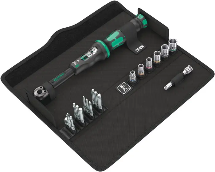 Produktfoto 1 von Drehmomentschlüsselset Click-Torque A 6 Set 1 20tlg.2,5-25 Nm 1/4 Zoll WERA