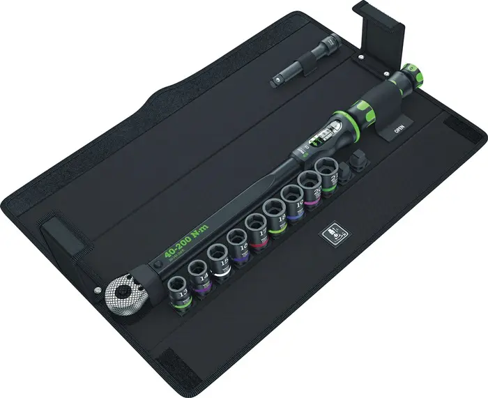Produktfoto 1 von Drehmomentschlüsselset Klick-Torque C 3 Set 2 11-tlg.40-200 Nm 1/2 Zoll WERA