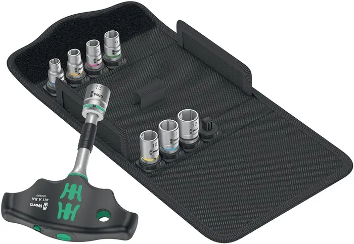 Produktfoto 1 von Steckschlüsselsatz KK 400 RA Set 2 9-tlg.1/4 Zoll Z.80 WERA