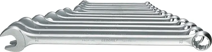 Produktfoto 1 von Ringmaulschlüsselsatz 7 XL-012 12-tlg.SW 10-32mm Form A CV-Stahl GEDORE