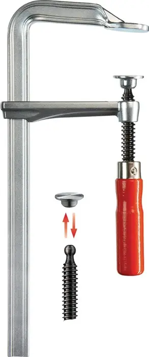 Produktfoto 1 von Ganzstahlschraubzwinge GZ Spann-W.1000mm A.120mm Holzgriff BESSEY