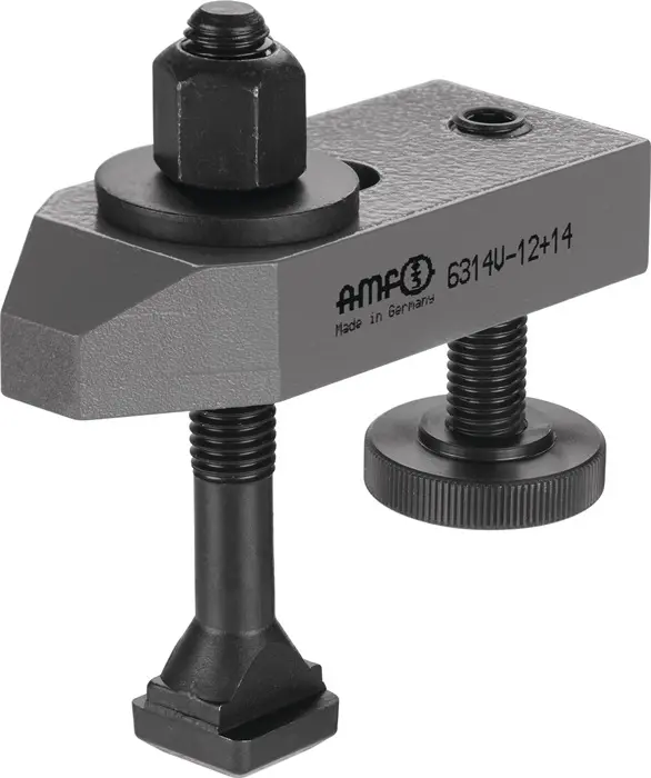Produktfoto 1 von Spanneisen Nr.6314V f.T-Nut 14mm Spann-H.10-38mm Spannschraube M12x14x100mm AMF
