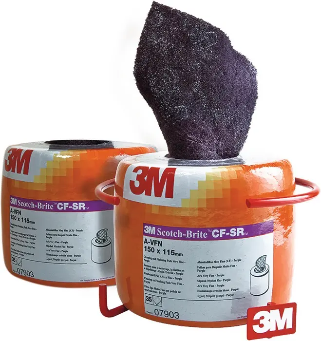 Produktfoto 1 von Handpad Scotch Brite™ CF-SR L115xB150mm very fine 400 violett 3M