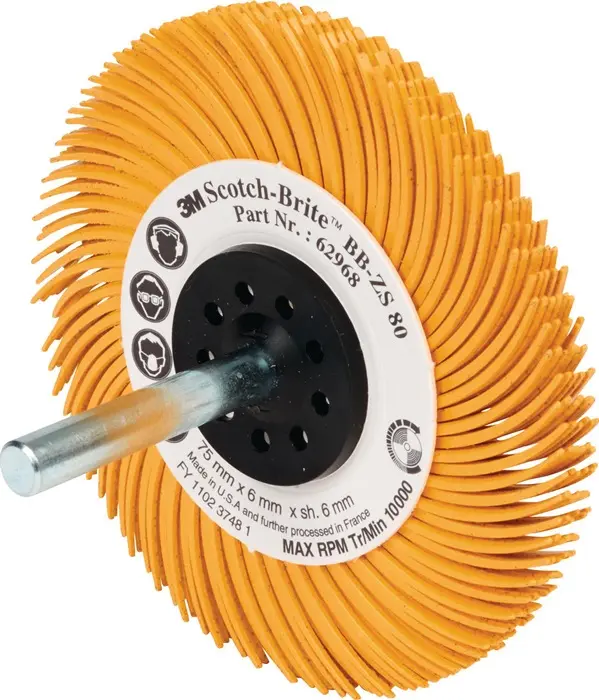 Produktfoto 1 von Radialbürstenscheibe BB-ZS Typ C D.76,2mm K.80 gelb 15000min-¹ 3M