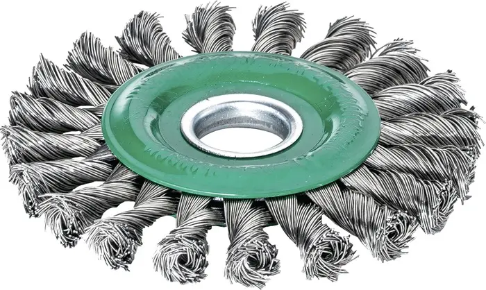 Produktfoto 1 von Zopfrundbürste D.125mm Bohr.Drahtstärke 0,5mm VA 14mm 12500min-¹ LESSMANN