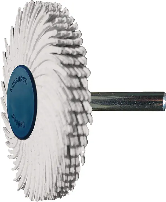 Produktfoto 1 von Radialbürstenscheibe Sunburst D.51mm K.120 Weiß 10000min-¹ TYROLIT