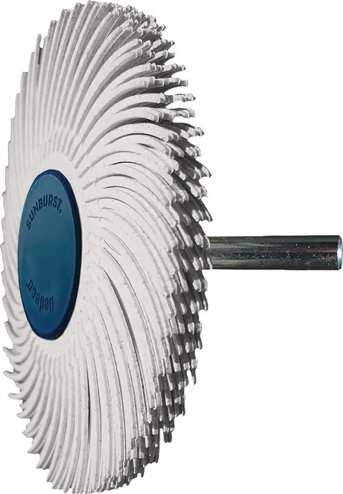 Produktfoto 1 von Radialbürstenscheibe Sunburst D.76mm K.120 Weiß 10000min-¹ TYROLIT