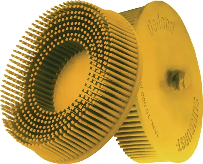 Produktfoto 1 von Radialbürstenscheibe Sunburst D.76mm K.80 A80 CRS B.76 gelb 20000min-¹ TYROLIT
