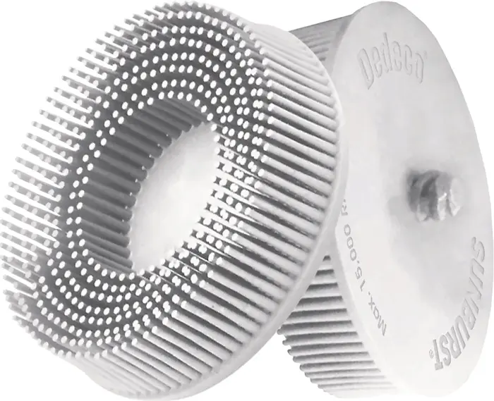 Produktfoto 1 von Radialbürstenscheibe Sunburst D.76mm K.120 A120 MED B.76 weiß 20000min-¹ TYROLIT