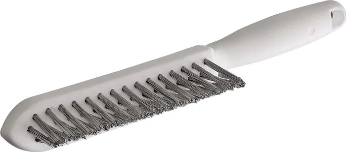 Produktfoto 1 von Kehlnahtbürste L.290mm 0,35mm VA-Stahldraht gewellt 3-reihig LESSMANN