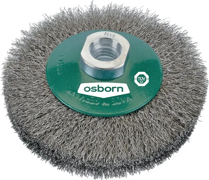 Produktfoto 1 von Kegelbürste D.100mm Drahtstärke 0,2mm VA 20mm 12500min-¹ OSBORN
