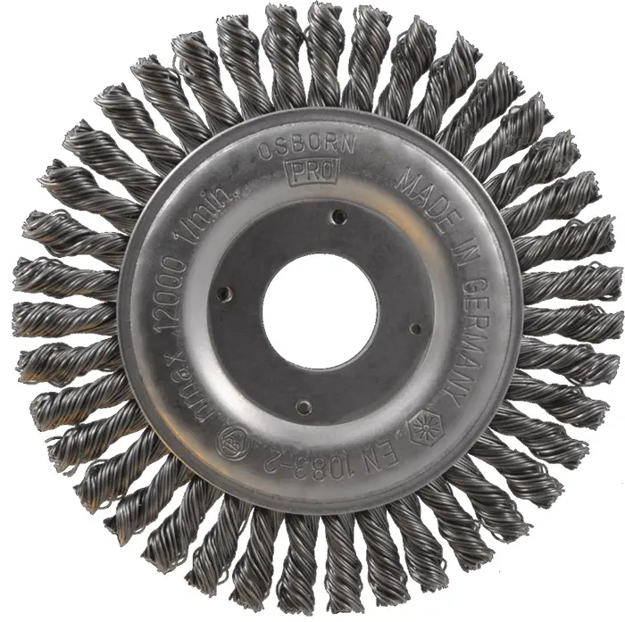 Pipelinebürste D.115mm Drahtstärke 0,5mm STA 6mm 12500min-¹ OSBORN