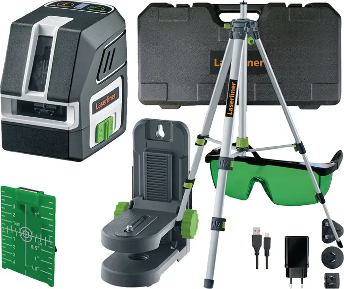 Produktfoto 1 von Kreuzlinienlaser PocketCross-Laser 2G ± 3,5Grad ± 0,3 mm/m 55m Kompaktstativ