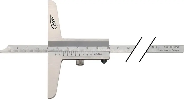 Produktfoto 1 von Tiefenmessschieber DIN 862 200mm ger.Schiene 8x3mm H.PREISSER