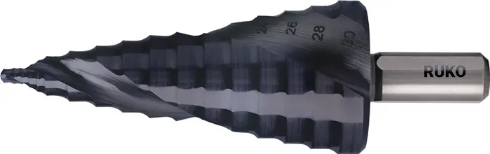 Produktfoto 1 von Stufenbohrer ULTIMATECUT Bohrber.8-30mm HSS RUnaTEC Spiralnut Z.2 Stufen 12 RUKO