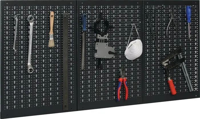 Lochwand Gesamt-B1200xH600mm B400xH600mm m.12 Standardhaken