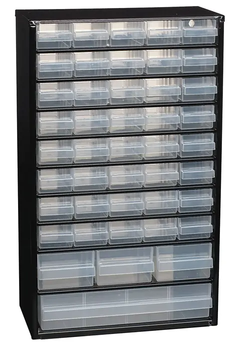 Produktfoto 1 von Kleinteilemagazin B306xT150xH510mm Stahlbl.44 Schubl.Poypropylen